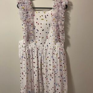 Custom made Polka Dot Dress with Ruffled Straps